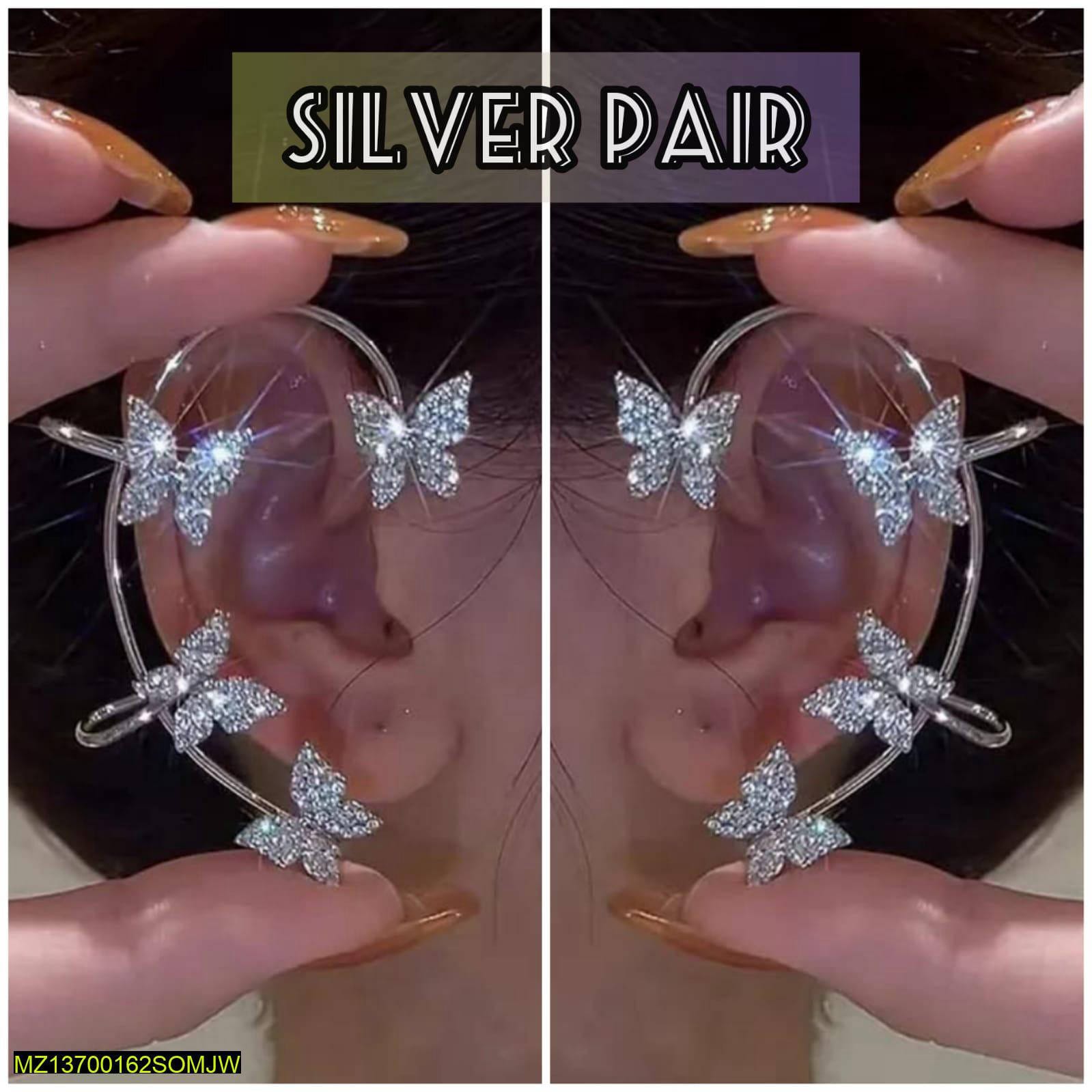 2 pc Butterfly Ear Clip Earning