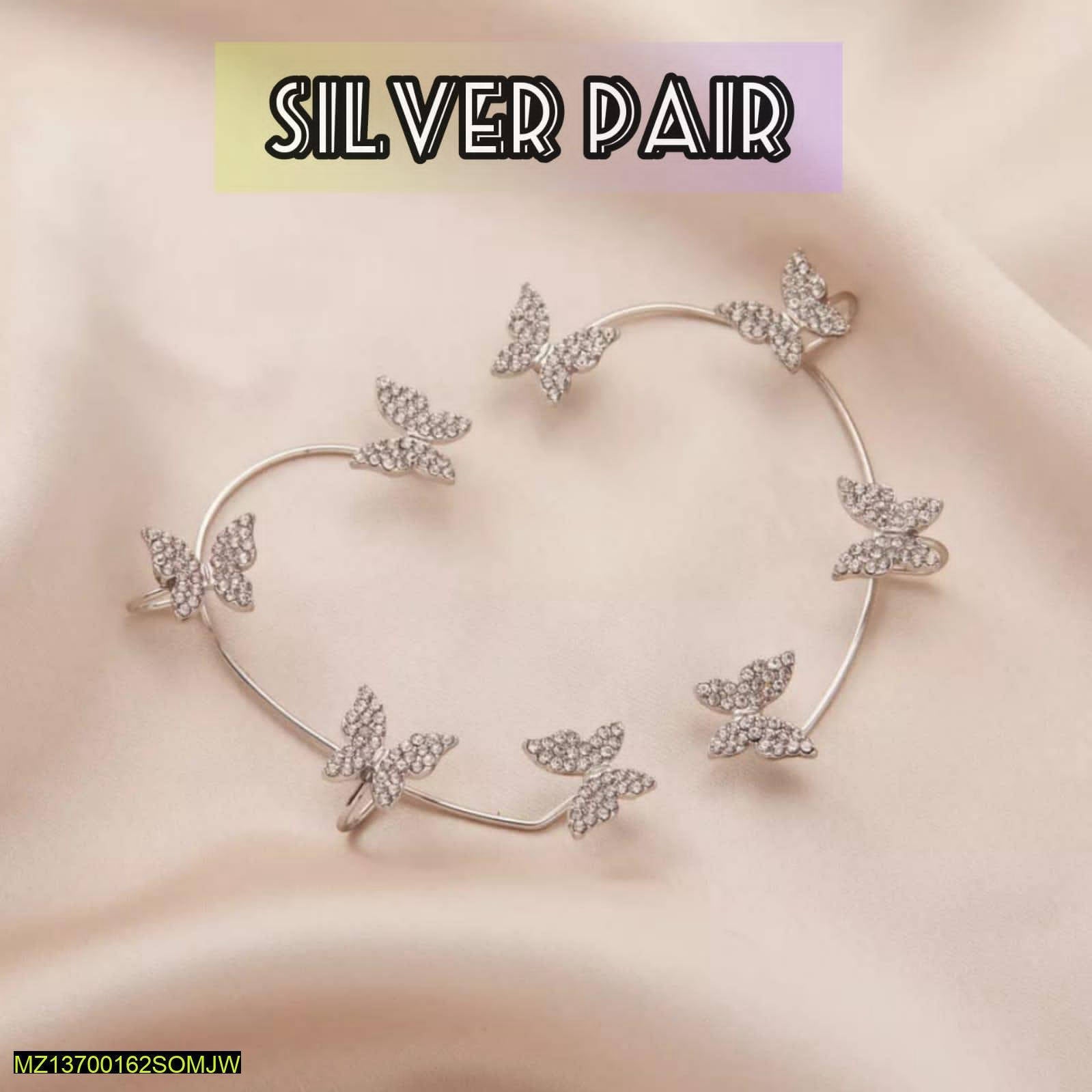 2 pc Butterfly Ear Clip Earning