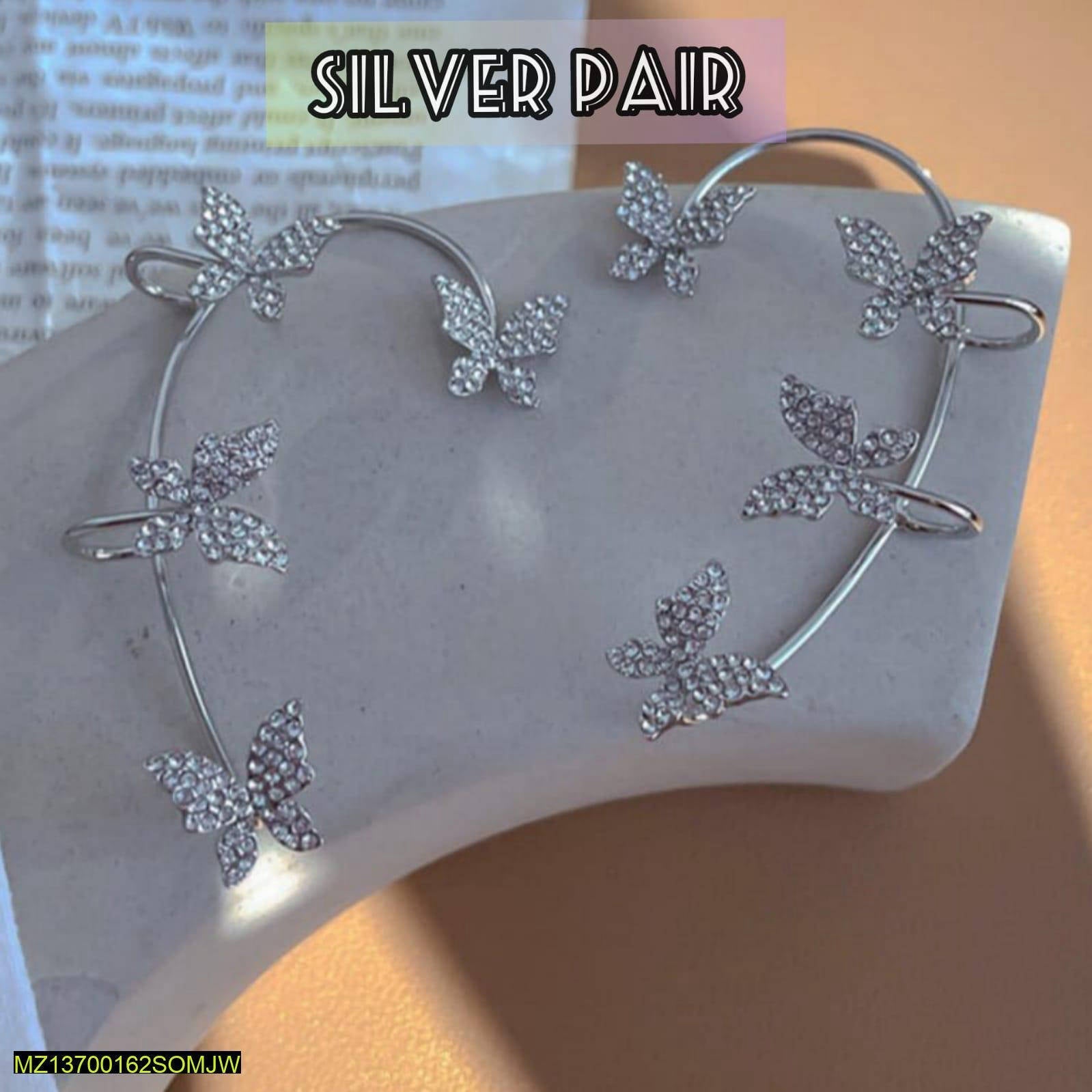 2 pc Butterfly Ear Clip Earning