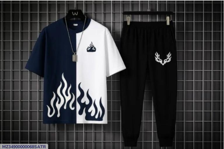 2pc Mens Polyester Printed Tracksuit