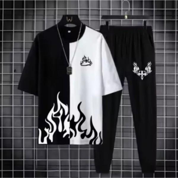 2pc Mens Polyester Printed Tracksuit