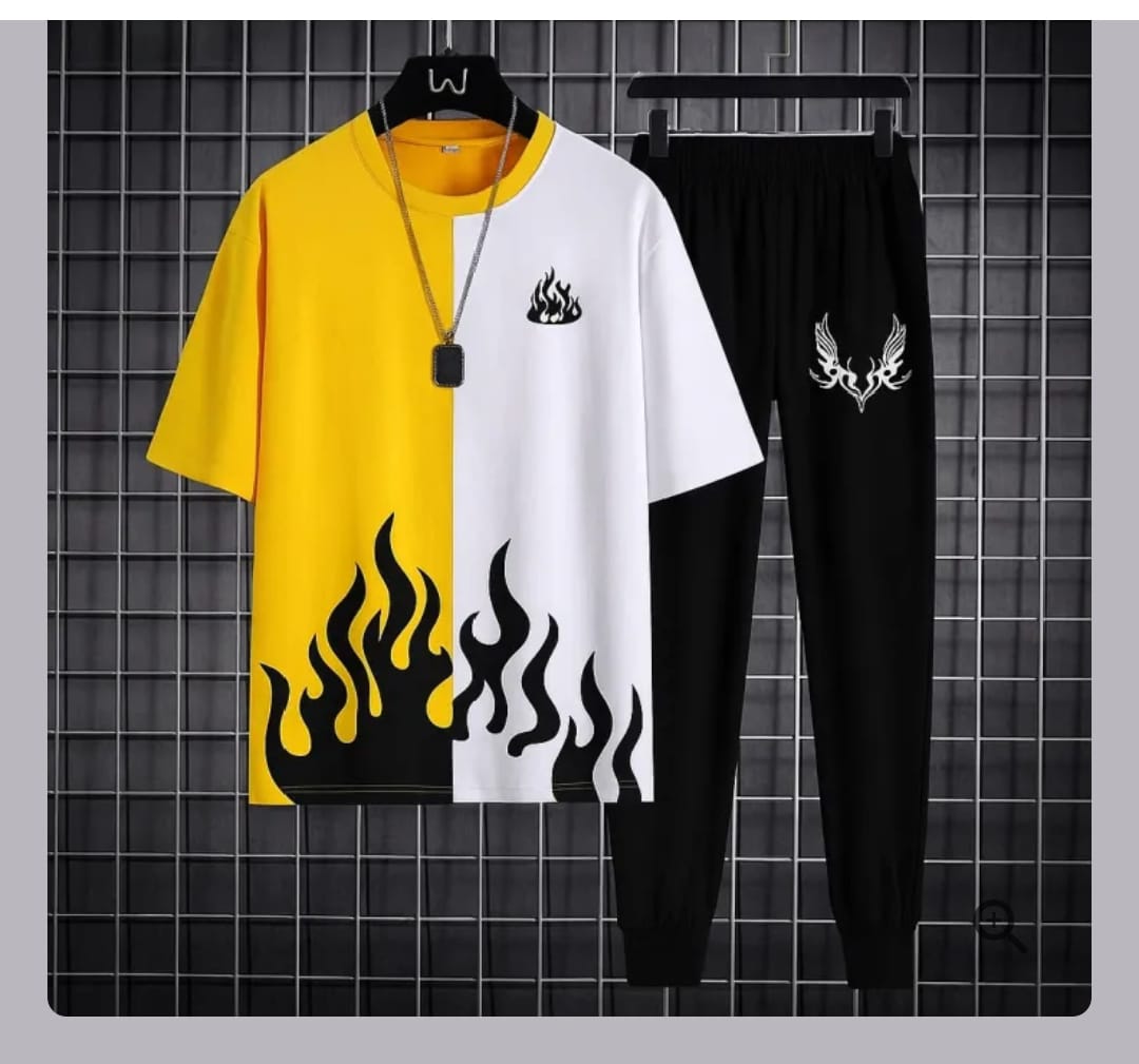 2pc Mens Polyester Printed Tracksuit