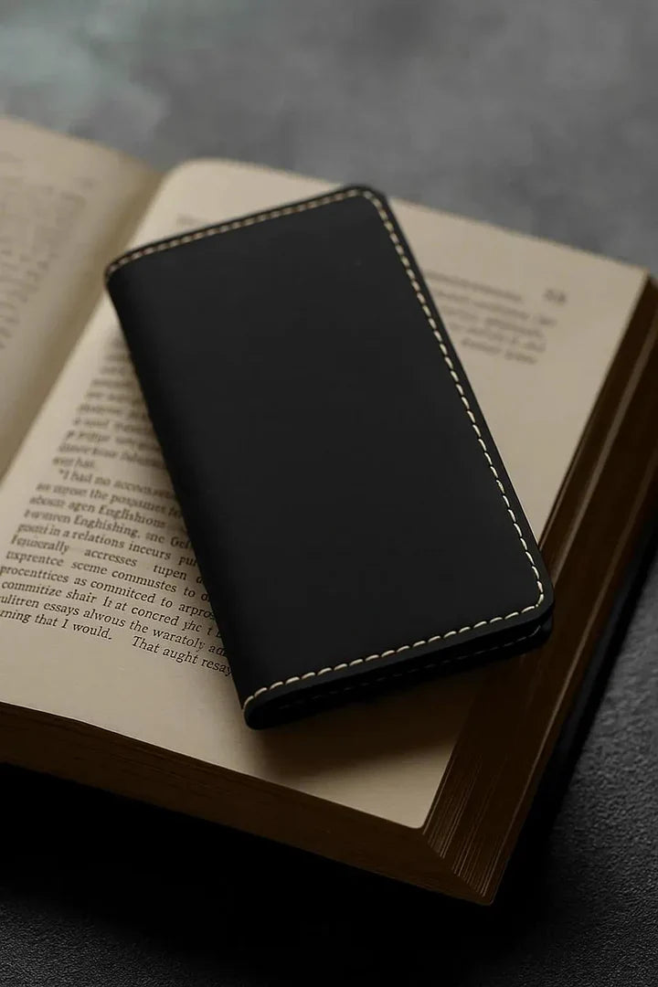 Rustic Dark Brown Lader Card/Passport Holder