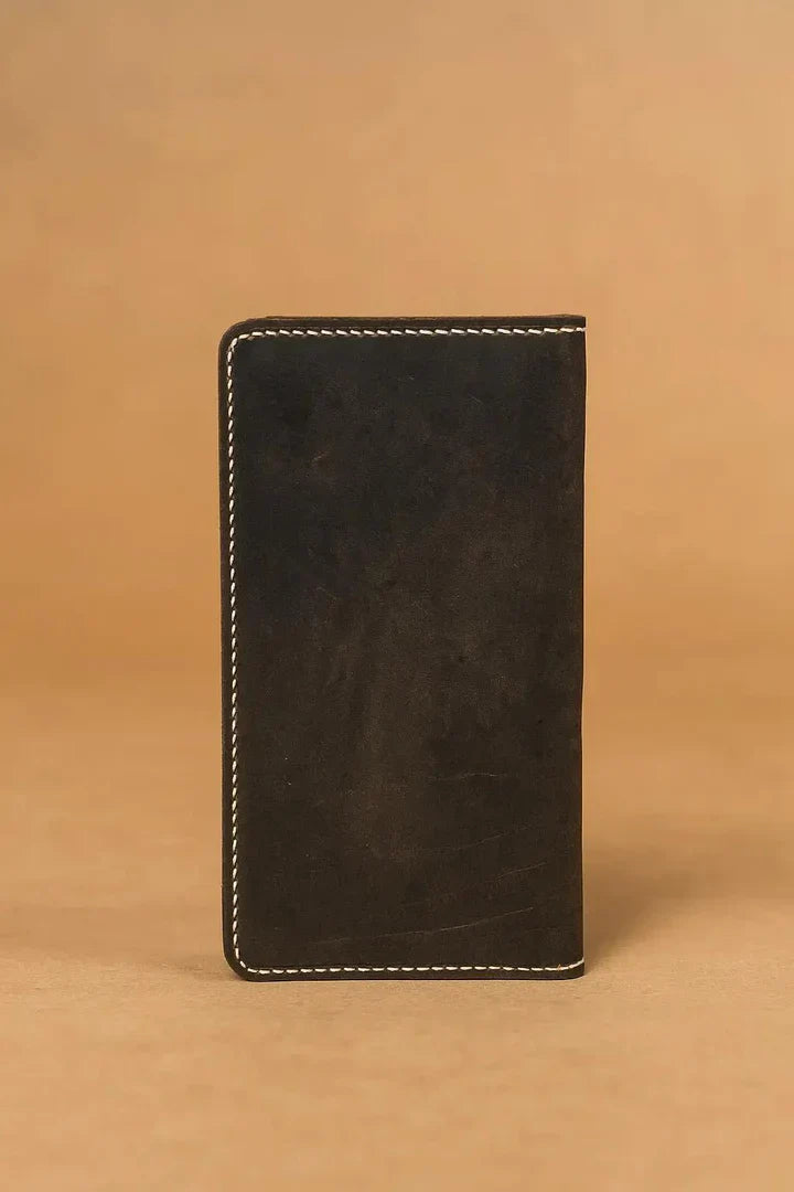 Rustic Dark Brown Lader Card/Passport Holder