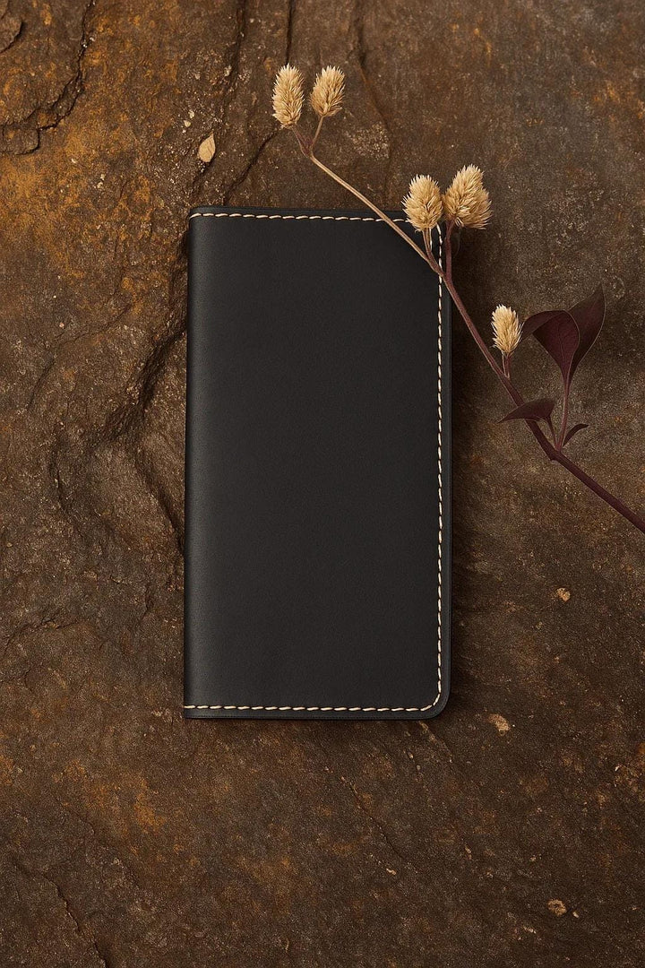 Rustic Dark Brown Lader Card/Passport Holder