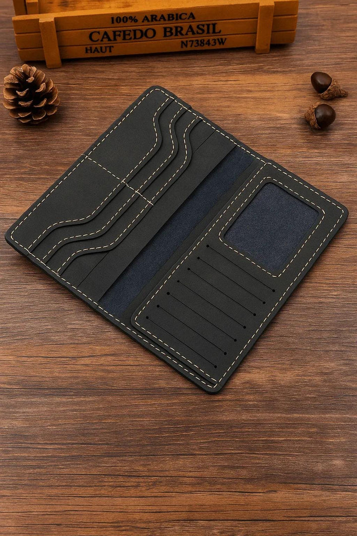 Rustic Dark Brown Lader Card/Passport Holder