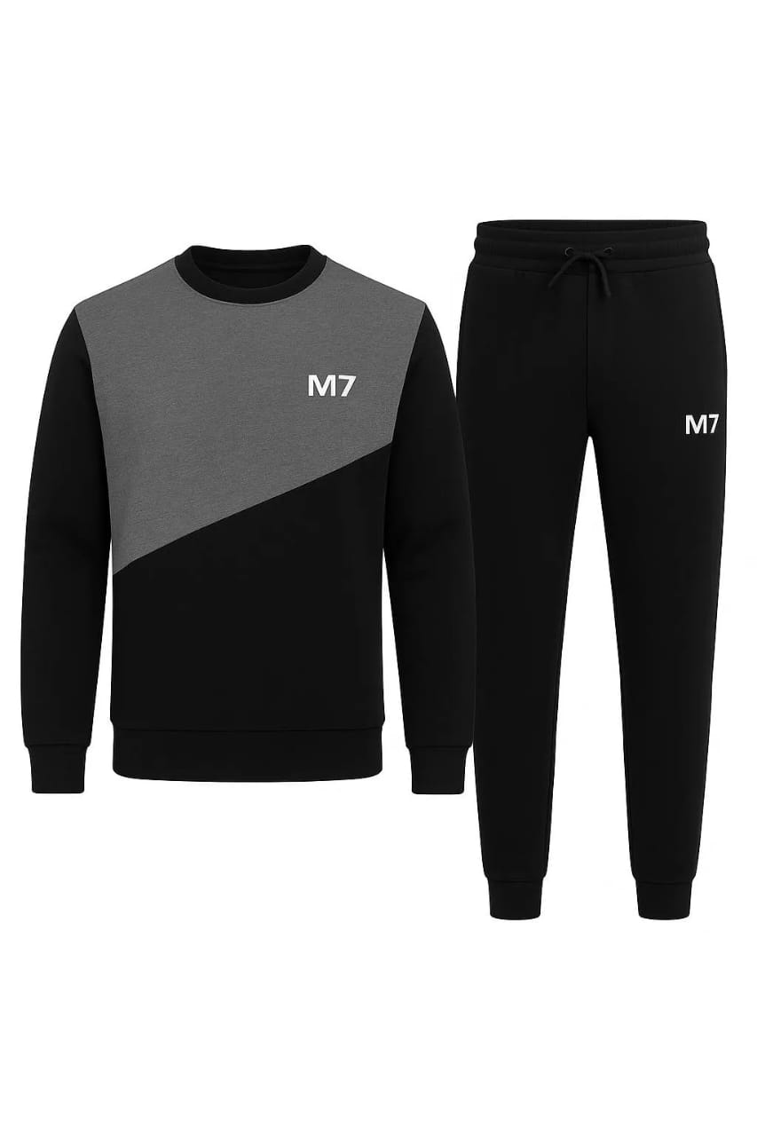 2pc Mens Fleece Printed Tracksuit