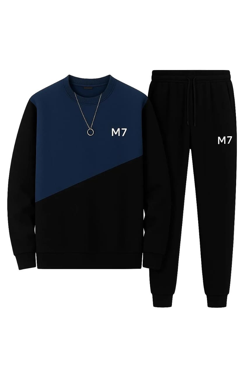 2pc Mens Fleece Printed Tracksuit