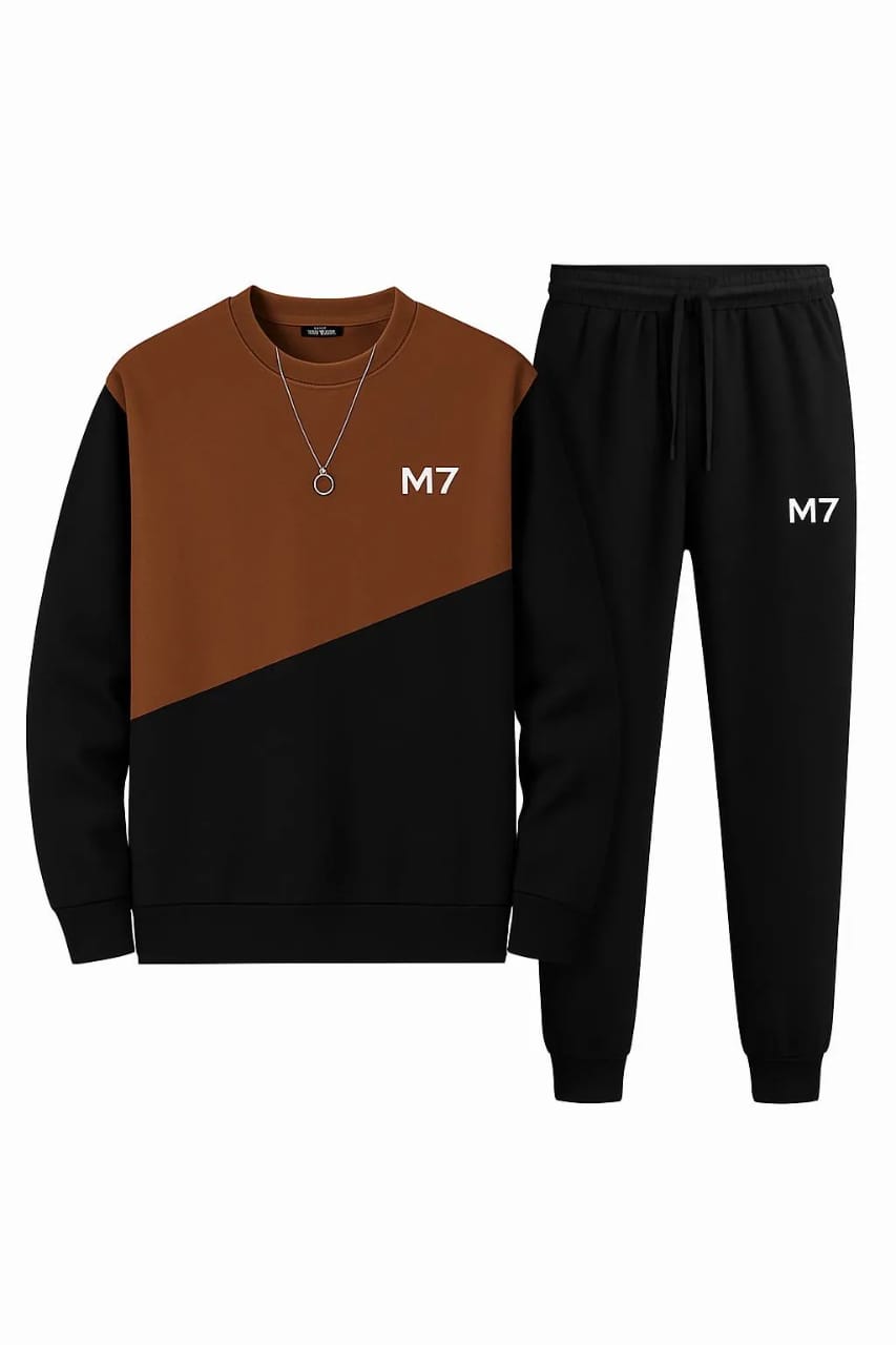 2pc Mens Fleece Printed Tracksuit
