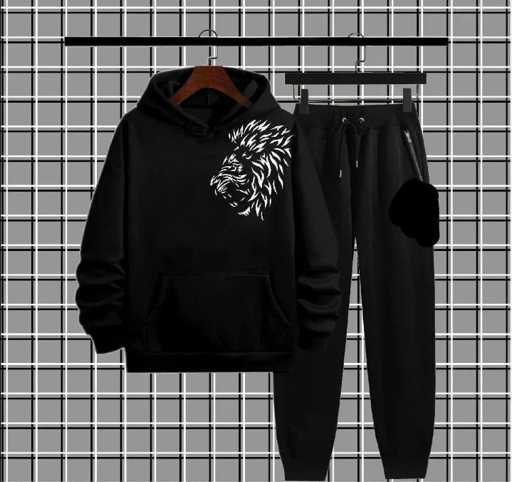 Men's 2 Pcs Fleece Graphic Sublimation Hoodie Track Suit