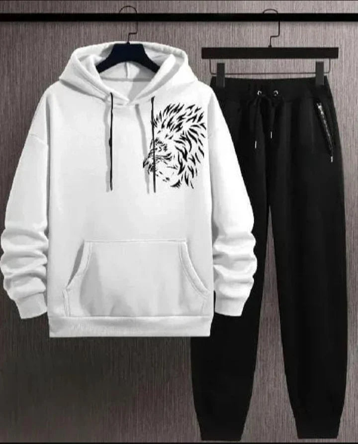 Men's 2 Pcs Fleece Graphic Sublimation Hoodie Track Suit