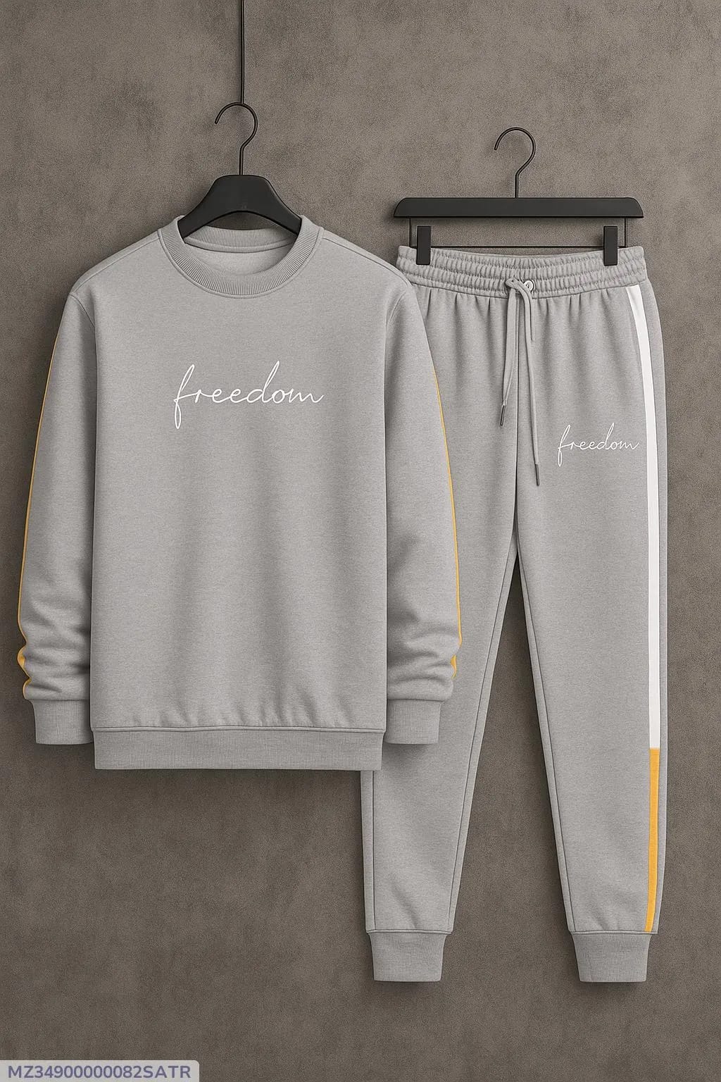 2 pc Mens Fleece Plain Tracksuit