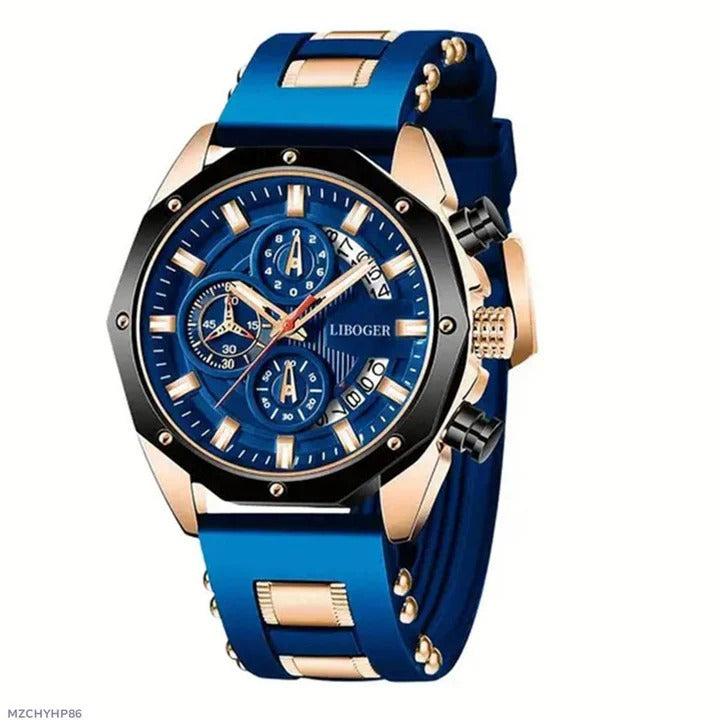Men's Fashionable Silicone Strap Watch Multifunctional Calendar Sports Watch Wholesale One Piece Agency Shipment