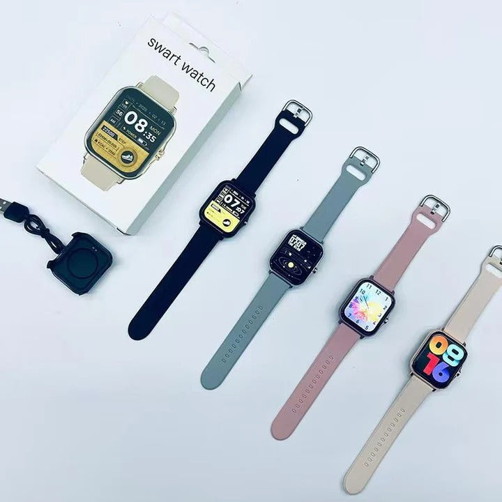 Y13 Upgraded Large Screen 1.83 Smart Watch Bluetooth Call Sports Pedometer Heart Rate Blood Pressure Monitoring Touch Button Silicone Strap