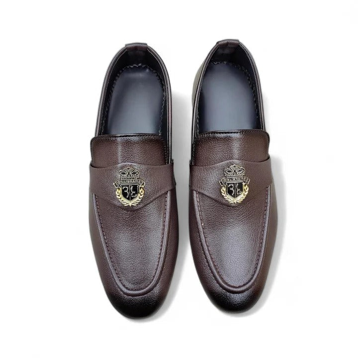 Men's Brown Synthetic Leather Dress Shoes - 1 Pcs for Formal & Casual Wear