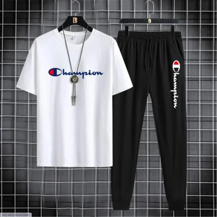 2 Pcs Men's Polyester Printed Track Suit