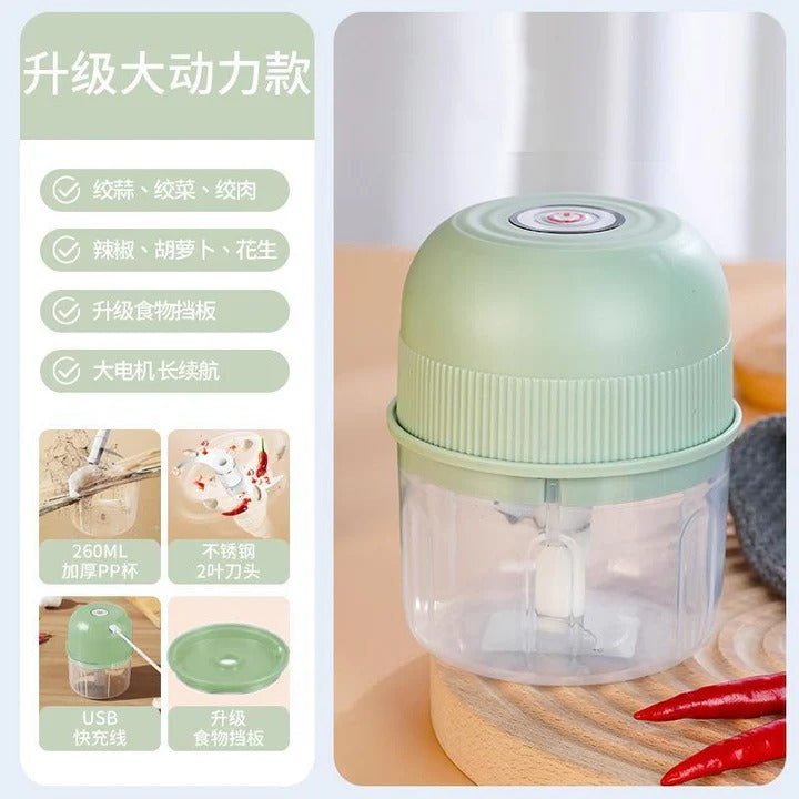 Kitchen artifact mini electric garlic mixer Type-c charging minced meat wireless mixing cooking machine source manufacturer