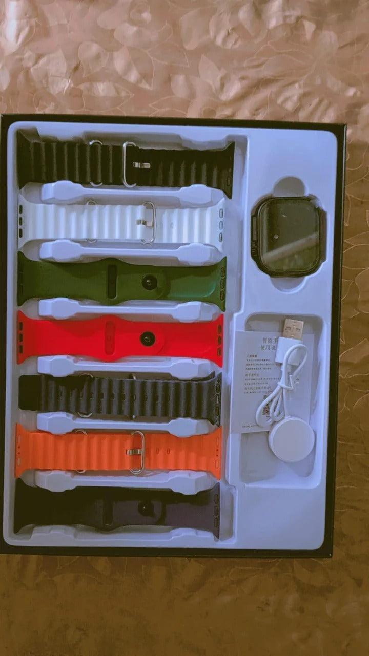 Smart Watch with 7 Pcs Colorful Wristbands - Ultimate Fitness Companion