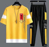 2 Pcs Men's Polyester Printed Track Suit
