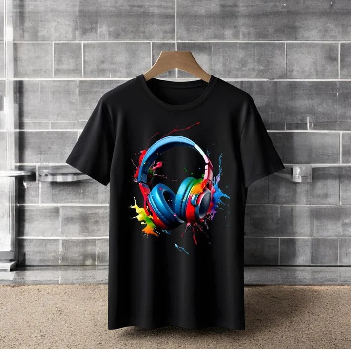Men's Graphic Sublimation Jersey T-Shirt - 1 Pc Round Neck in Black
