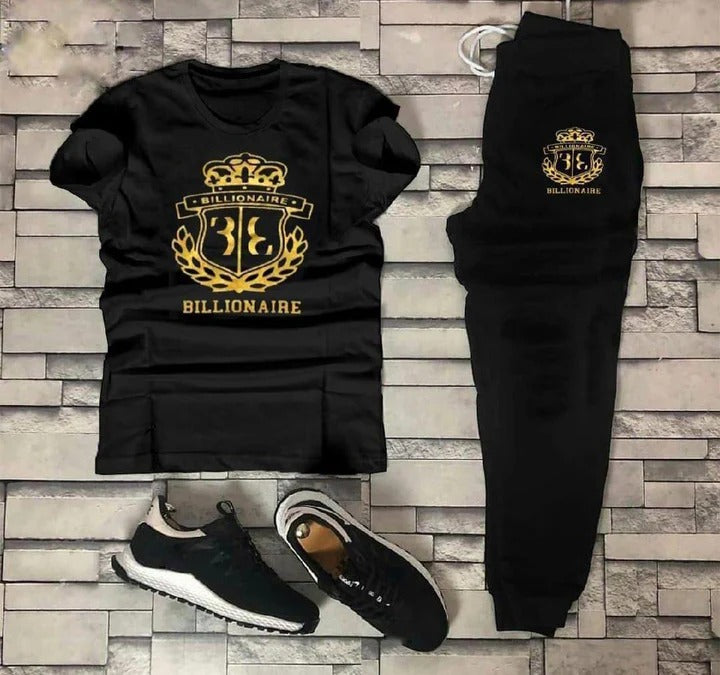 2 Pcs Men's Polyester Printed Track Suit