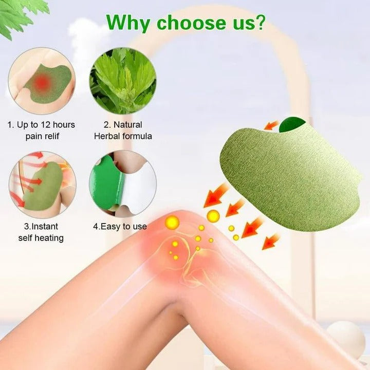 12 Pcs Clinically-Proven Knee Pain Relief Patch for Targeted Health Support